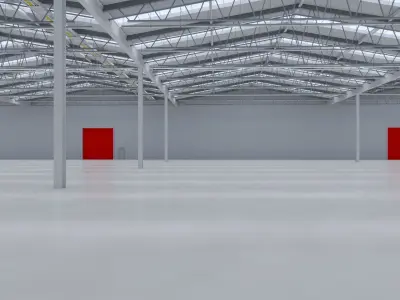 Warehouse Interior 8b Low-poly 3D model