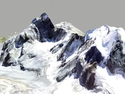 Mountain landscape The Matterhorn Alps 3D model