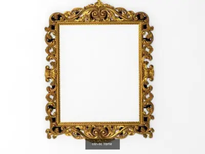 4 carved frames set 3D Model Pack