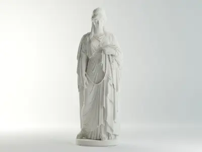 Zenobia in Chains Sculpture VR AR Mobile-ready Game-ready Low-poly 3D model