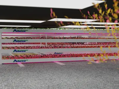 3D Realistic indoor vertical farming Low-poly 3D model