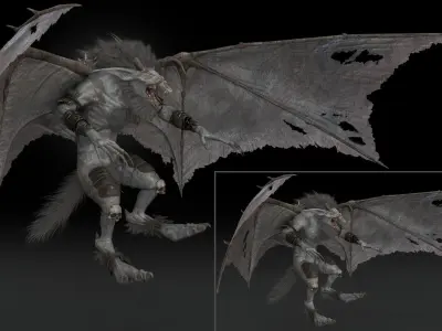 Shadowhowl Rigged Game Ready Low-poly 3D model