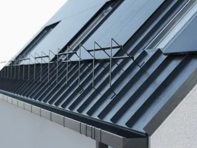 Modern house 25 at night 3D model