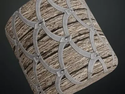 White Metal Iron Guard PBR Seamless Texture