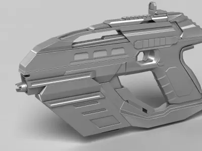Sci Fi Pistol Low-poly 3D model