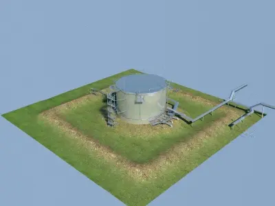 Oil barrel 3dMax 3D model