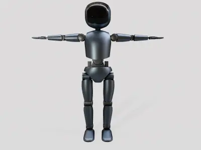 Cute Robot rigged 3D model