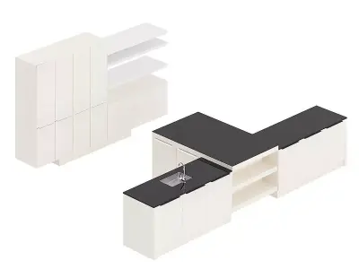 Kitchen Furniture Set 19 3D model