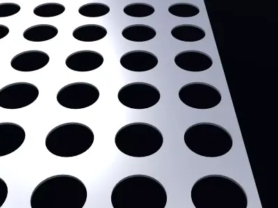 Perforated panel with 38 percent opening 25O70 3D model