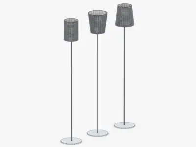 1445 - Floor Lamp Low-poly 3D model
