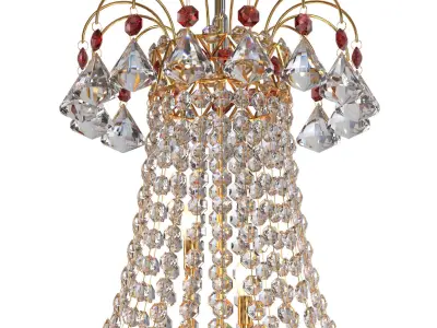 SHRI MAHAL ANTIQUES LED Crystal Big Size Jhumar  3D model