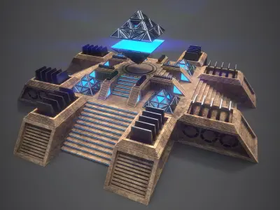 Star Gate Portal Two Low-poly 3D model