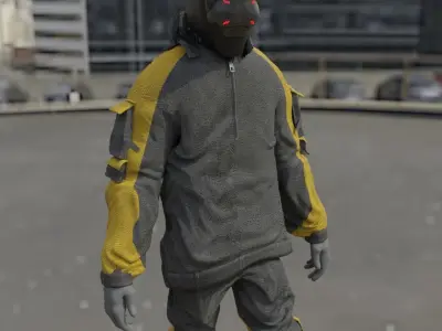 Scifi Character - Cyberpunk Nocturnal edge  Low-poly 3D model