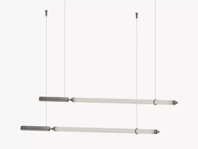 Solo Minimalist Strip Line Pendant Light 3D model