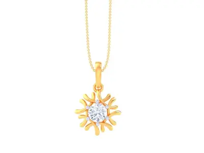 Women Solitaire Super Light Weight Pendant 3D print model