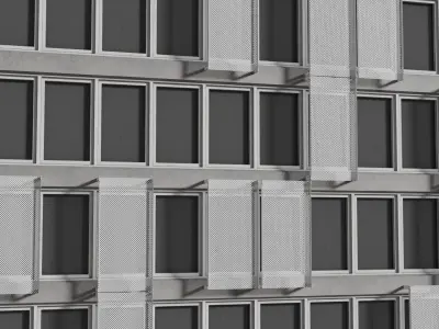 Facade Forge  Seamless PBR Building Pack Low-poly 3D model