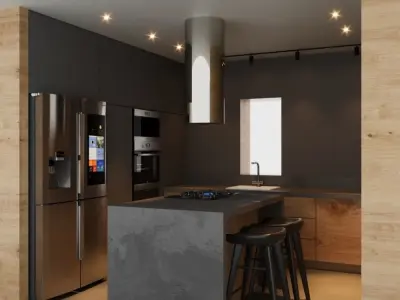 SMALL KITCHEN 3D SCENE Free 3D model
