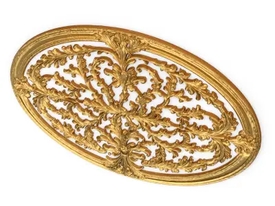Classic oval carved decor ornament 17 3D print model purchase