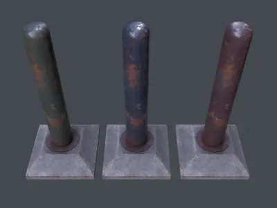 Post Barrier  3D model