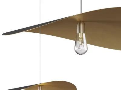Suspension lampe pendentif chapeau noir vintage corona  Low-poly 3D model