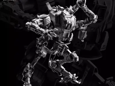 Blade Wielding Mech 100mm 3D print model