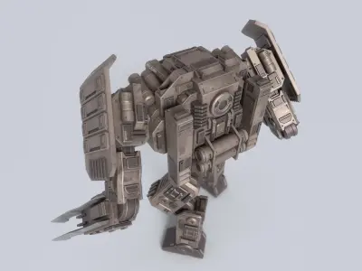 Advance Mech Low-poly 3D model order