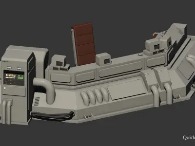 Control Desk 4 Low-poly 3D model