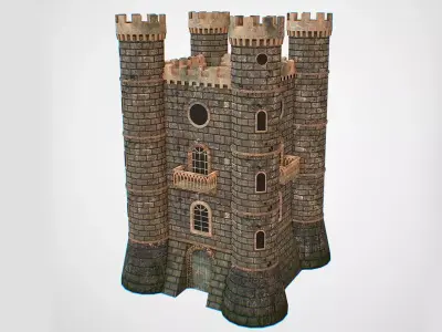 Castle Low-poly 3D model