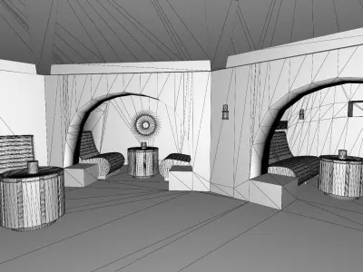 Star Wars Cantina Interior 3D model Low-poly 3D model