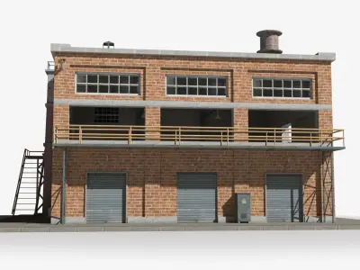 Factory xx5 Low-poly 3D model purchase