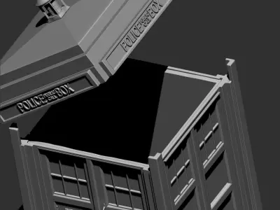 TARDIS TIME MACHINE BLUE BOX 3D print model