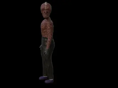 Alien Reptoid Low-poly 3D model