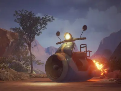 Hover Vespa  Low-poly 3D model