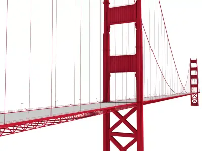 Golden Gate Bridge 3D model