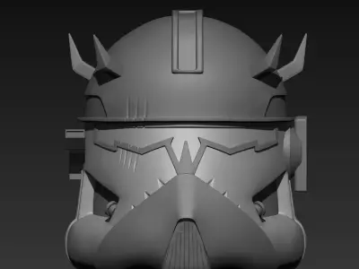 Stylized Clone Trooper Helmet with Horns 3D print model