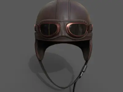 Helmet scifi military low poly  Low-poly 3D model