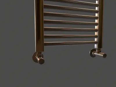 Metal Bathroom Radiator Low-poly 3D model