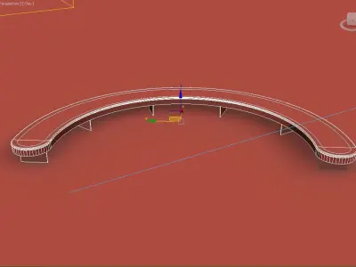 Street bench 3D model