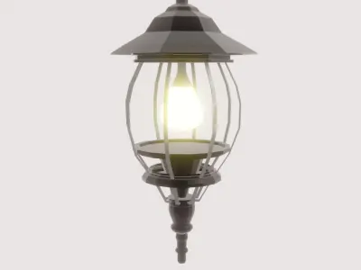 Farol outdoor light with cage 3D model