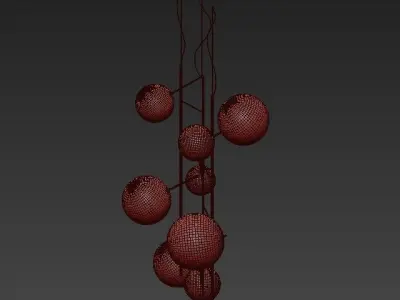 Gallotti Radice Bolle Tela Chandelier 3D model