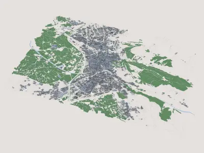 Granada City Spain 3D model
