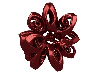 Abstract Flower Shape v1 005 Low-poly 3D model