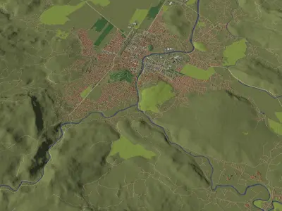 Podgorica Montenegro - city and urban 3D model