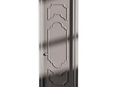 Modern entrance door 63 3D model