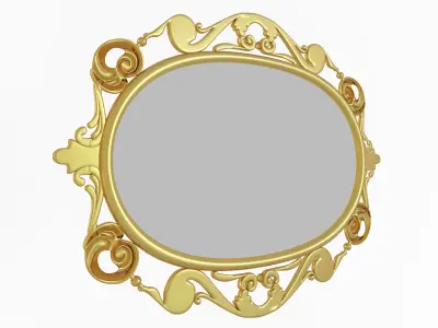 Mirror gold ornate 3D model purchase