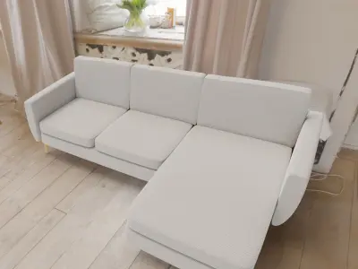 Sofa 4 seats by IKEA SMEDSTORP 3D model