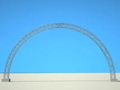Metallic structure truss 05 Arc 3D model