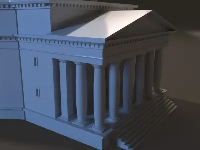 Neoclassical st Alexander Church Miniature 3D print model