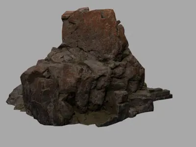 buda 4 rock Low-poly 3D model