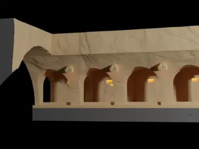 Jabbas Throne Room - Hangout area - Complete set 1-18 scale 3D Model Pack